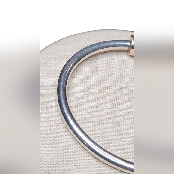 Rare Tiffany & Co Rubedo Ends Circle Edge Cuff Bracelet - Picture 12 of 16